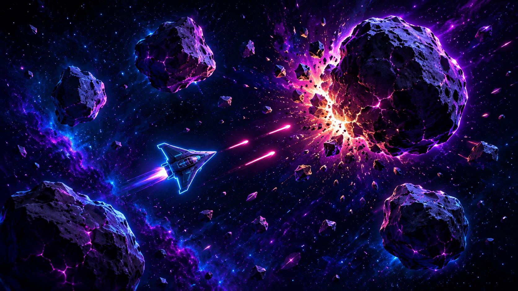 Asteroids gameplay