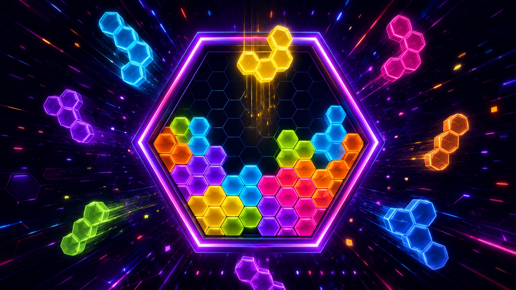 Hextris gameplay